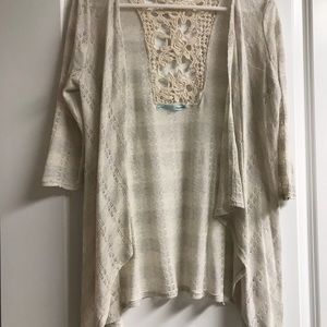 Fly front lightweight cardigan